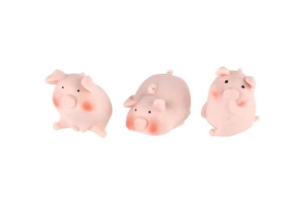 Świnka/prasatko antystresowe do ściskania silikon 6cm 4 rodzaje 24szt w pudełku