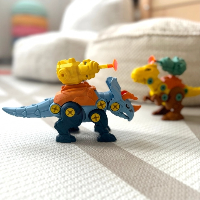 Zestaw do skręcania dinozaurów Woopie 3 szt. z walizką i wiertarko-wkrętarką