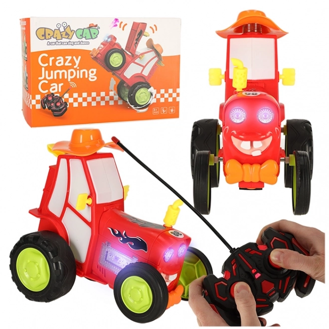 Skaczący zabawny traktor na zdalne sterowanie
