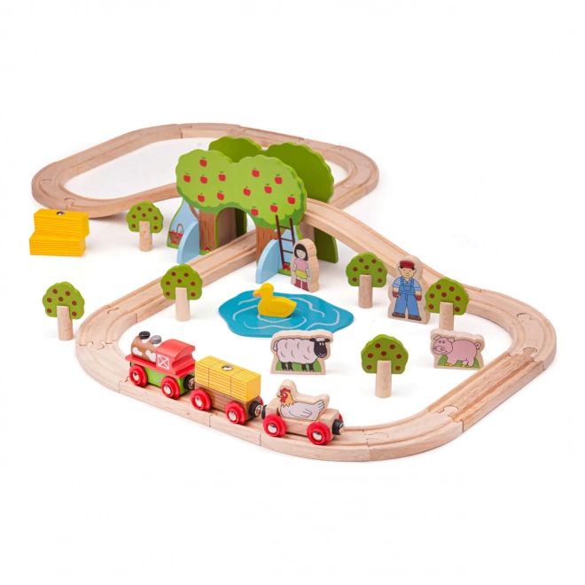 Bigjigs Rail Drewniana kolejka farma