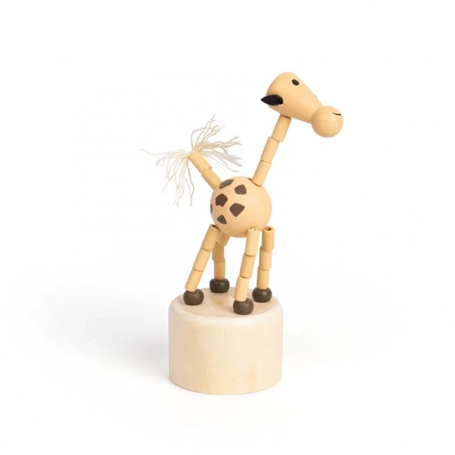 Drewniane zwierzątka naciskane Safari żyrafa od Bigjigs Toys