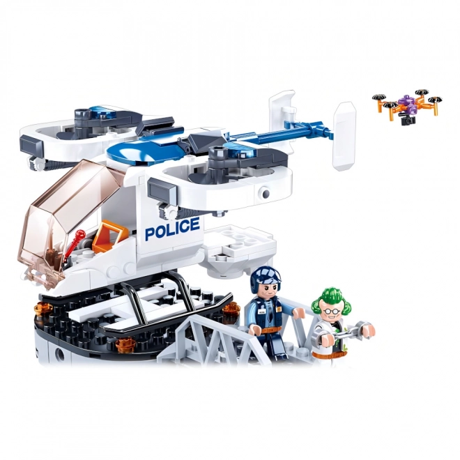 Sluban Policja M38-B0823 Policyjny helikopter z dronem do transportu więźniów