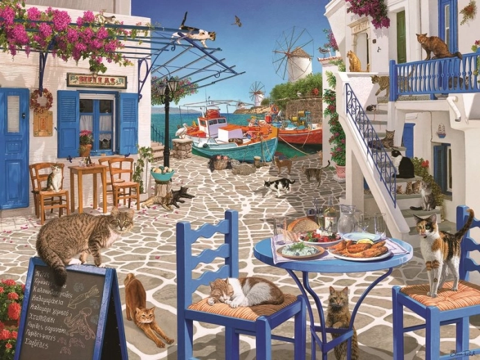 Ravensburger puzzle Koty na Mykonos 1500 elementów