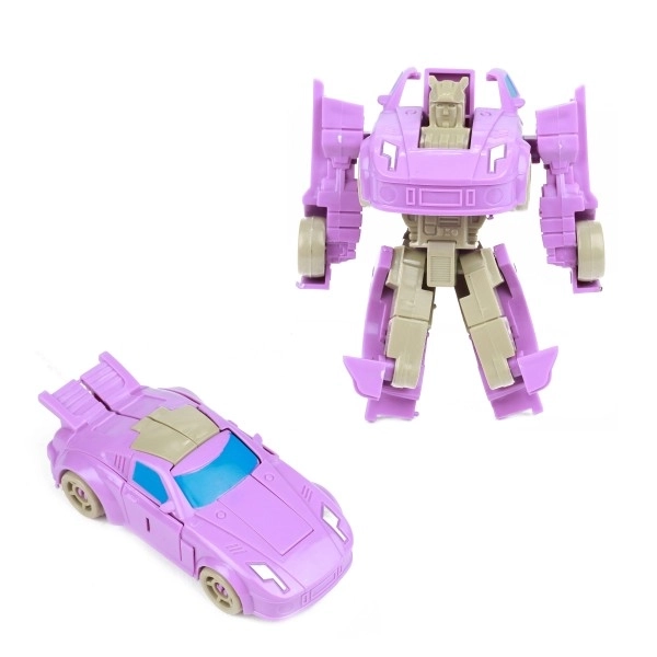 Transformer auto/robot plastik 10 cm mix kolorów w plastikowym pudełku 5x10,5 cm