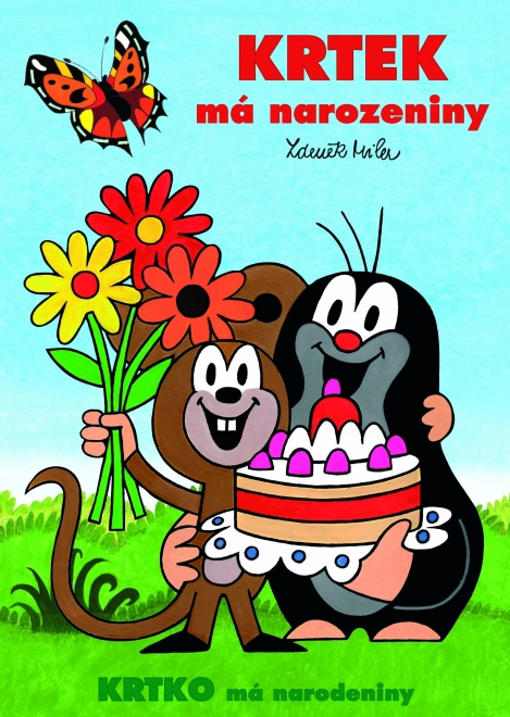 Krecik ma urodziny kolorowanka A4