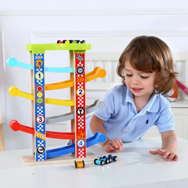 Tooky Toy Kolorowa zjeżdżalnia dla aut