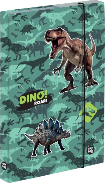 OXYBAG pudełko na zeszyty A4 jumbo dinozaur z gumką