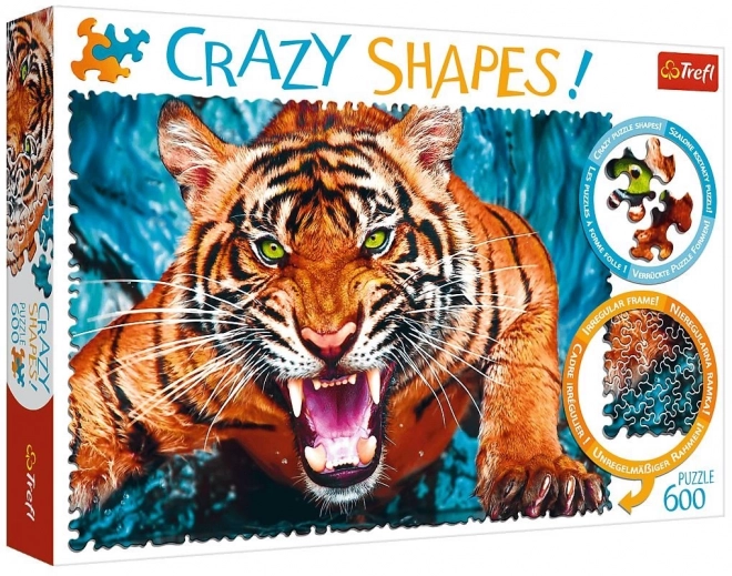 TREFL Crazy Shapes puzzle atak tygrysa 600 elementów