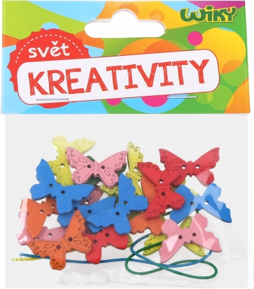 Kreatywny zestaw Drewniane Motylki ze Sznurkiem