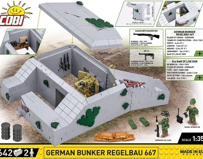 Bunkier Regelbau 667 z Klocków COBI