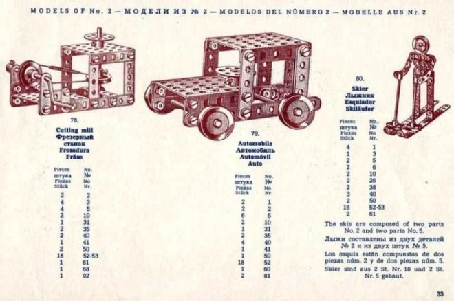 Merkur Classic C04, 213 części, 183 modele