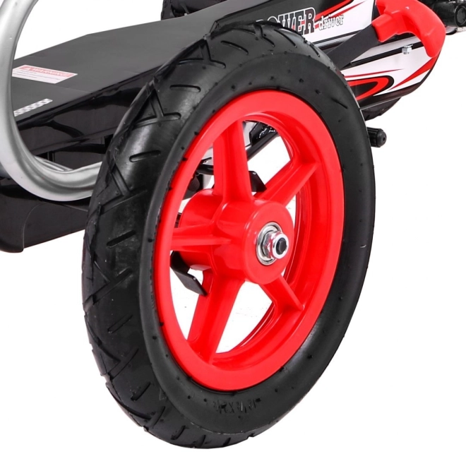 Gokart Full Ahead AIR z pedałami dla dzieci 3+ Czerwony + Regulacja siedzenia + Opony pneumatyczne + Hamulec ręczny