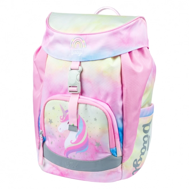 BAAGL Zaklęty plecak szkolny Airy Rainbow Unicorn