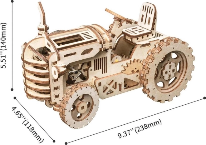 RoboTime 3D drewniane mechaniczne puzzle Traktor