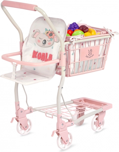 dziecięcy wózek zakupowy 2 w 1 z owocami Koala