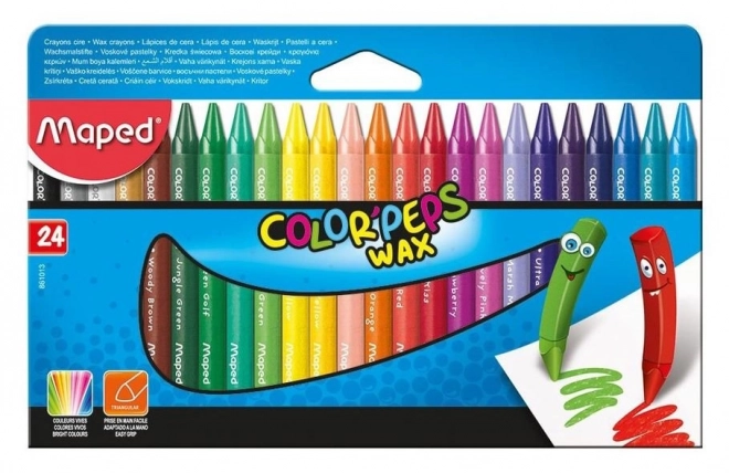 MAPED Trójkątne kredki woskowe Color'Peps Wax 24 szt.