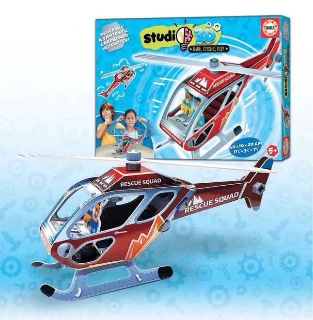 EDUCA Studio model 3D Śmigłowiec Ratunkowy