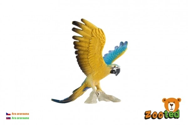 Ara ararauna plastikowy 9cm w woreczku