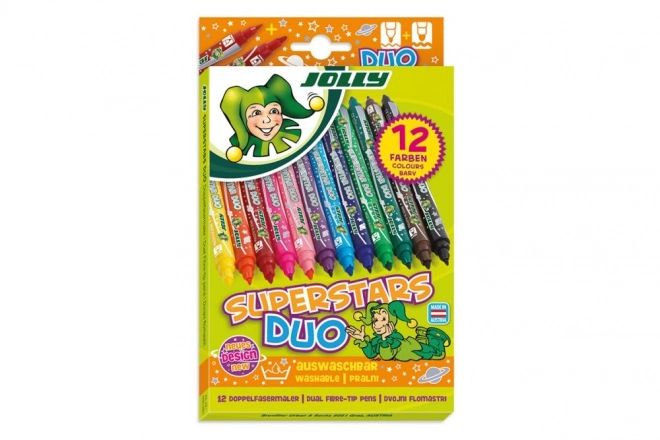 Superstars Duo dwustronne pisaki 12 sztuk