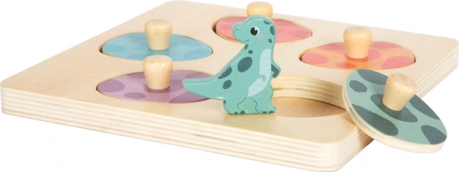 Drewniane puzzle pamięciowe dinozaury