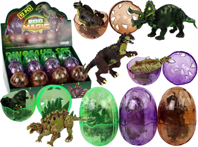 Jajko dinozaura z figurką 9 cm, 3 kolory