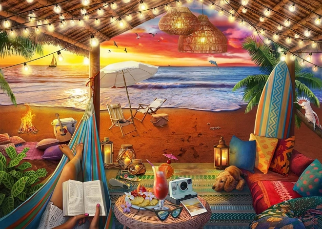 Ravensburger puzzle Przytulne miejsca: plażowa cabana XXL 500 elementów