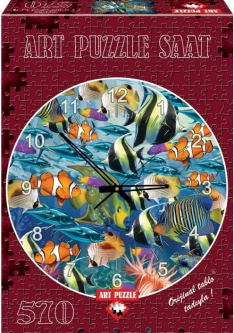 Puzzle zegar Świat ryb morskich 570 elementów