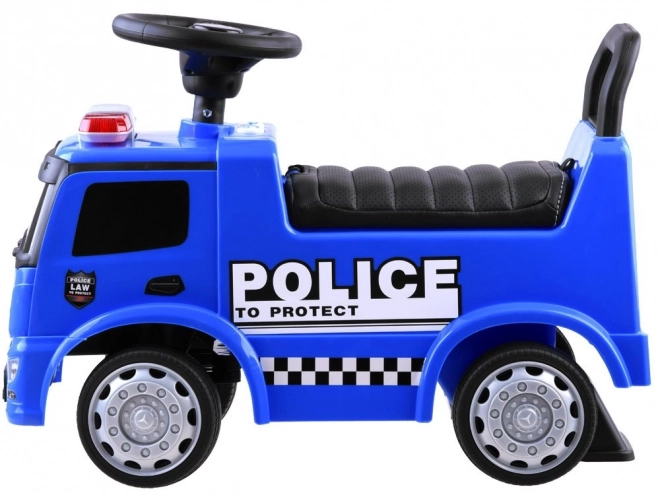 Dziecięce jeździk z dźwiękiem Mercedes Antos POLICE niebieski