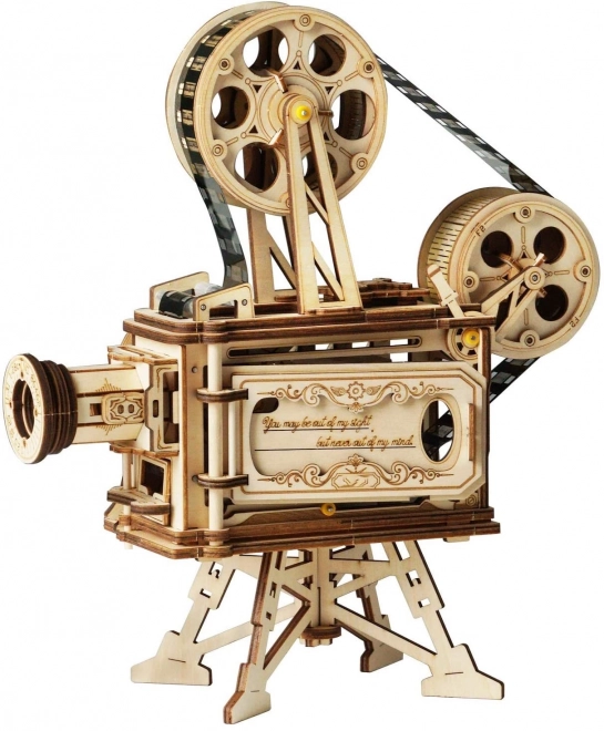 RoboTime 3D drewniane mechaniczne puzzle Filmowy projektor