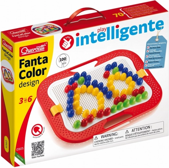 Mozaika QUERCETTI Fanta Color Design – kreatywny zestaw pegboard dla dzieci
