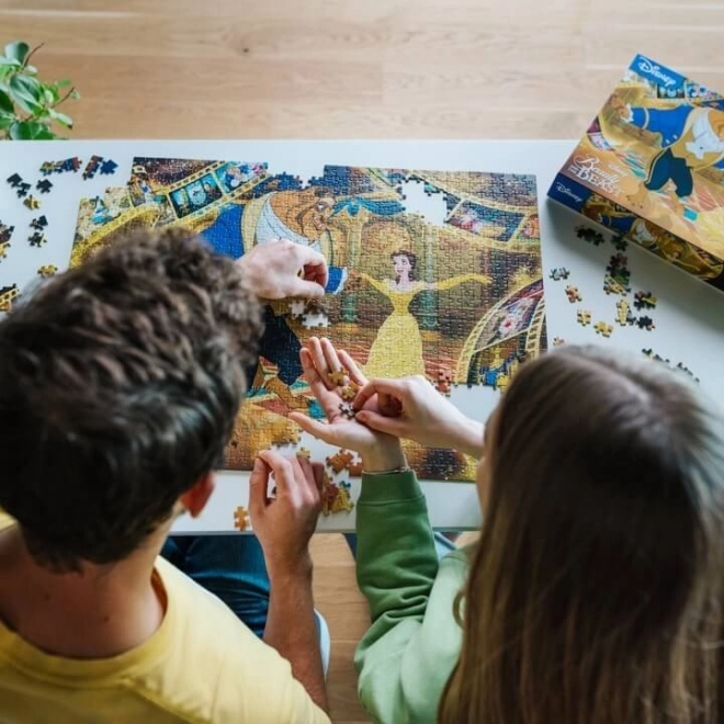puzzle TREFL Premium Plus ikoniczne momenty: Piękna i Bestia 1000 elementów
