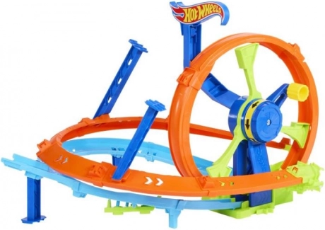 wyścigowa turbo pętla Hot Wheels – zestaw kaskaderski z boosterem