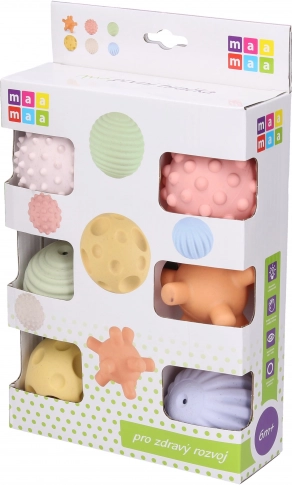 Maamaa miękkie piszczące piłeczki, zestaw 6 szt., 5,5 cm