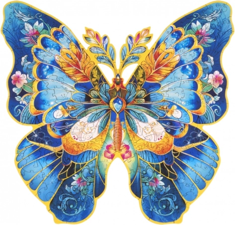 Drewniane puzzle Motyl Morpho Helena