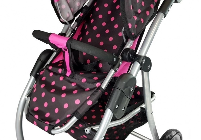 Wózek 2 w 1 z torbą na wózek Black and Pink
