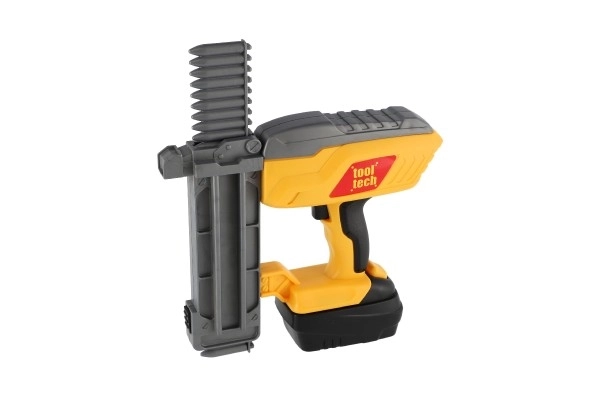 Pistolet na gwoździe/Nabój plastikowy 21x18cm z dodatkami na baterie z dźwiękiem, światłem w pudełku