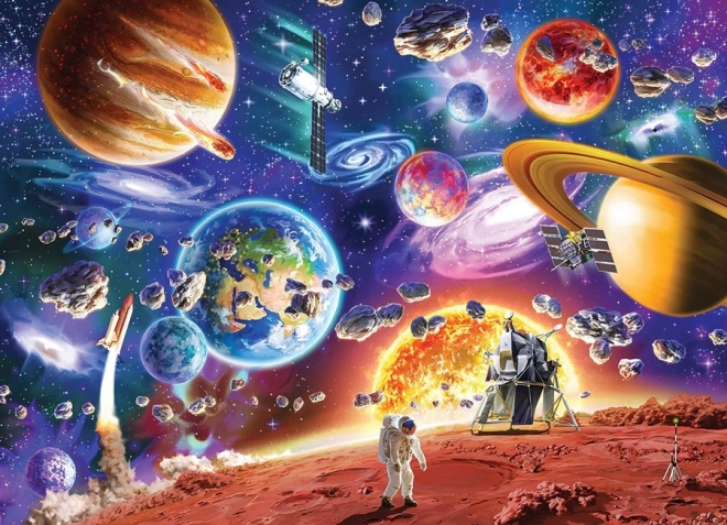 Rodzinne puzzle Podróże przez kosmos 350 elementów – COBBLE HILL