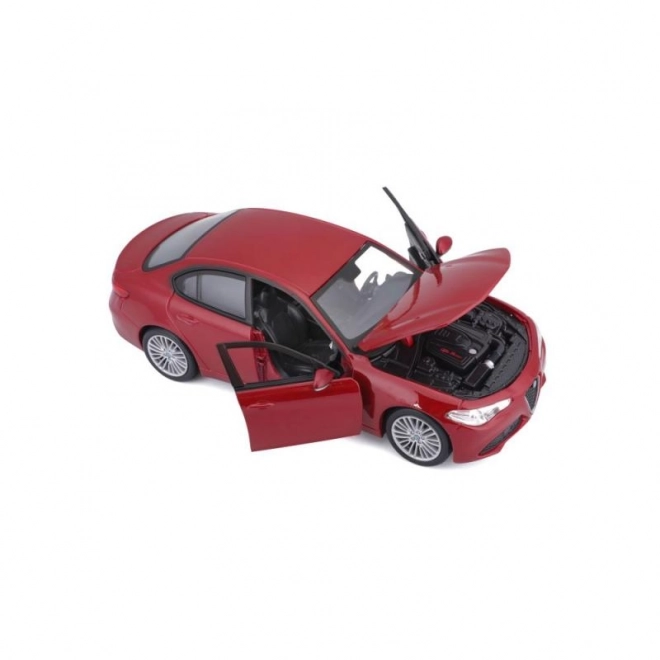 Bburago 1:24 Alfa Romeo Giulia (2016) Metallic czerwony 18-21080