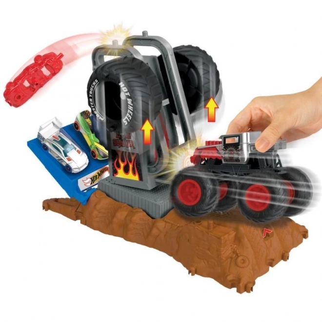 Hot Wheels Monster trucks arena - wyścigowe wyzwanie zestaw do gry HNB87 – HW Tiger Shark