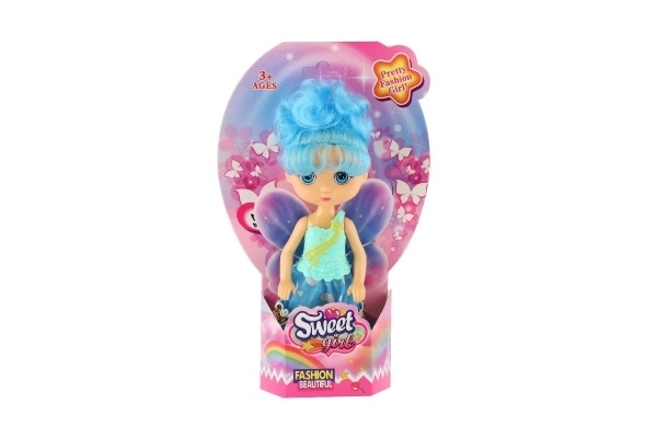 Lalka wróżka z plastiku 15cm, 4 kolory na karcie