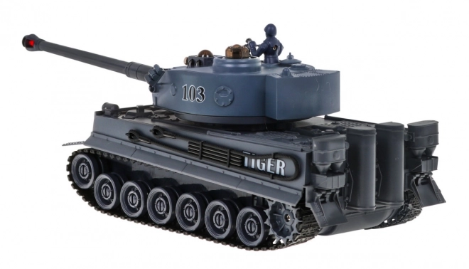 Zdalnie sterowane 2 czołgi T-34 vs. Tygrys dla dzieci 3+ Strzelające modele 1:28 + Wielka bitwa czołgowa + Efekty świetlne i dźwiękowe