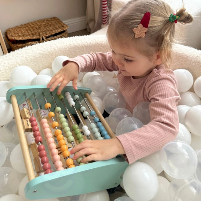 Drewniane edukacyjne liczydło i alfabet Tooky Toy