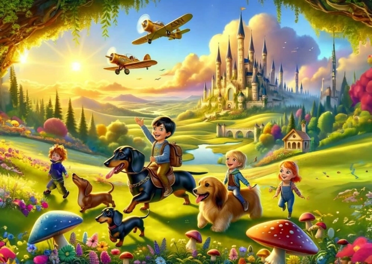 Puzzle Urocza Wizyta na Zamku 200 elementów