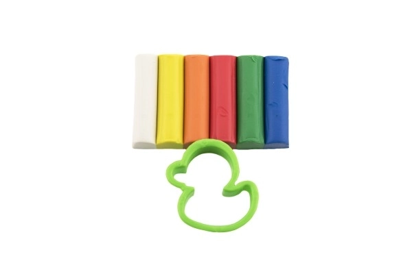 Modelina/Plastelina NARA 50g 6 szt. z foremka 4 rodzaje na kartonie 9,5x14cm