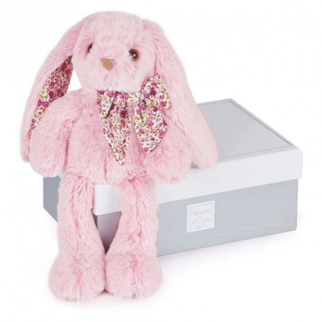 Doudou Histoire d'Ours Pluszowa zabawka różowy króliczek 25 cm