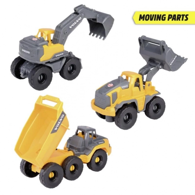 Zestaw budowlany VOLVO – 3 maszyny budowlane, 16 cm (1:36)