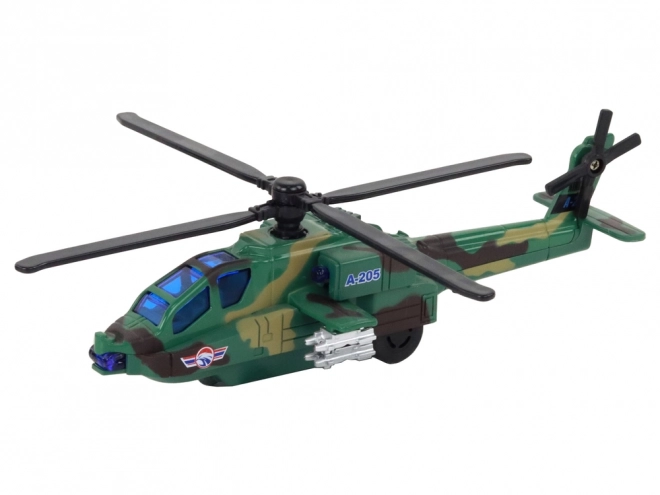 Wojskowy helikopter Wojskowy helikopter Aluminiowa mieszanina Efekty świetlne i dźwiękowe