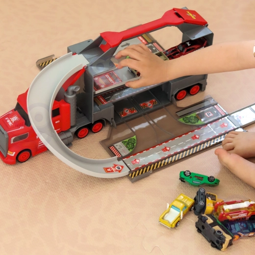 Rozkładany garaż i wielopoziomowy tor