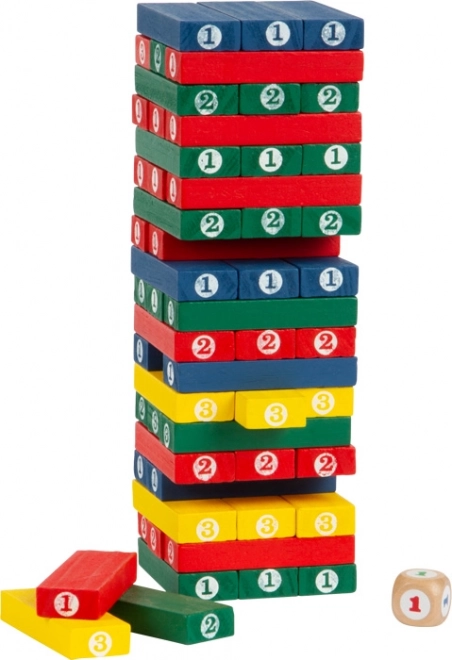 Małe Stopy Drewniana kolorowa gra Jenga