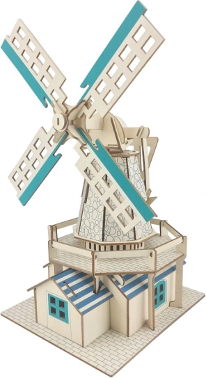 Drewniane puzzle 3D holenderski wiatrak WOODCRAFT